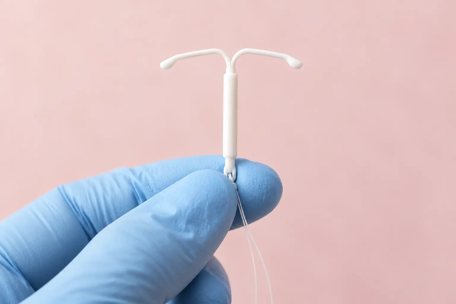 Imagen ilustrativa de un dispositivo intrauterino blanco